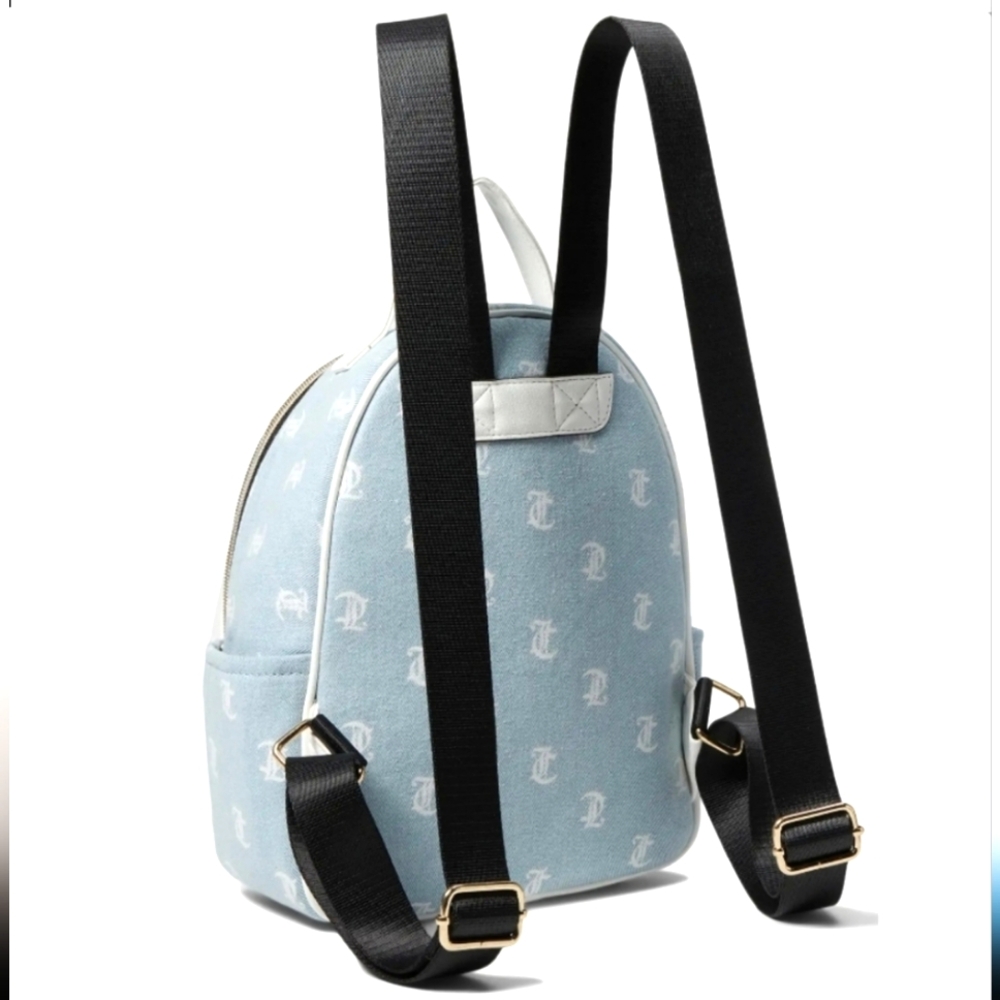 NWT Juicy Couture Bestseller Rosie Mini Backpack Denim - Picture 8 of 11